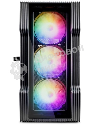 Компьютерный корпус 1STPLAYER TRILOBITE T3-G Black, mATX, TG, 4x 120мм LED fans inc.