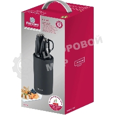 Набор кухонных ножей Rondell Florett RD-1582, черный