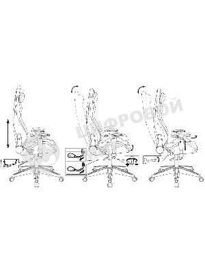 Кресло Knight Outrid Smile черный, экокожа, 120 кг, механизм качания