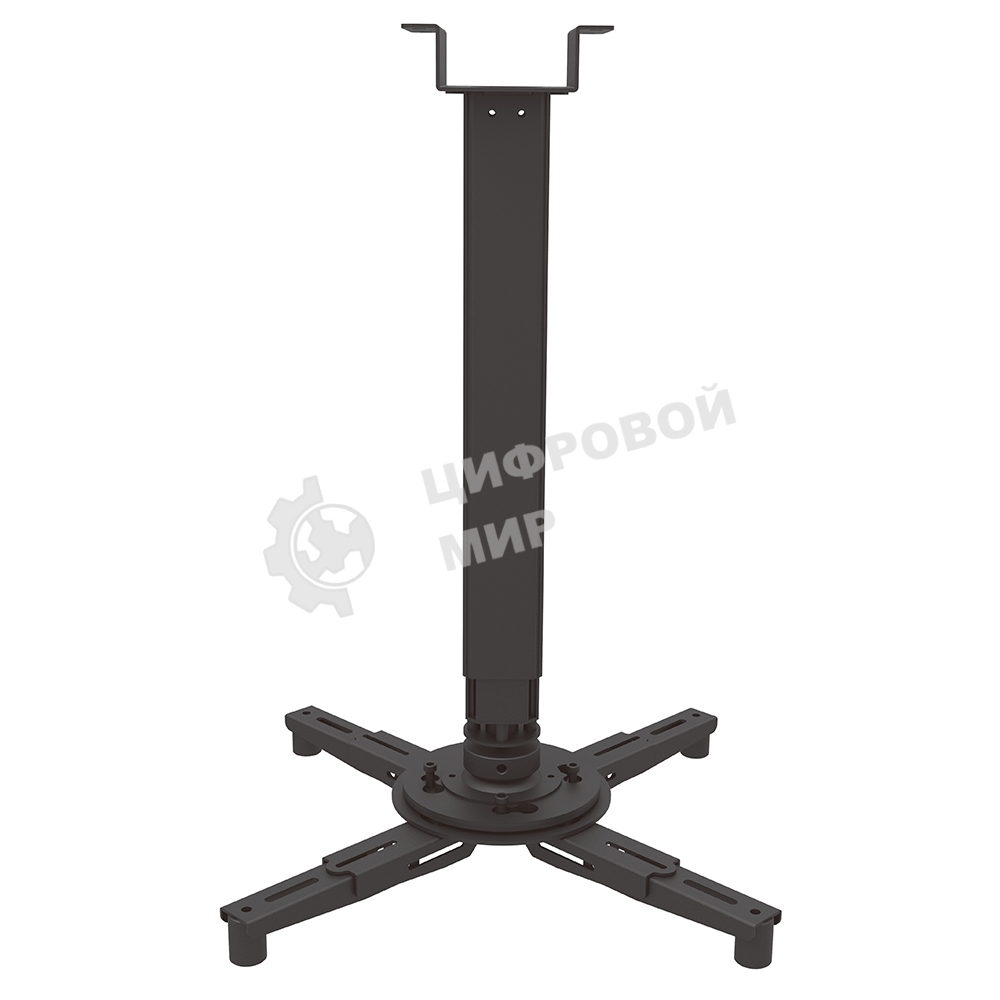 Потолочный комплект для проектора Wize Pro PRXL47A длина штанги 117,7-200,7 см, расстояние между крепежными отверстиями 404 мм,наклон +/-11°,вращение 360°, до 100 кг,черный