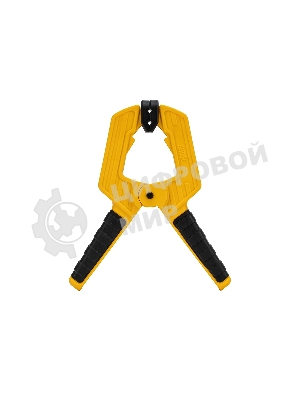 Струбцина клещеобразная Denzel усиленная 80 х 60 мм, двухкомпонентные рукоятки