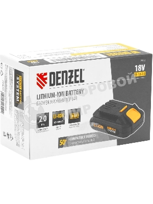 Батарея аккумуляторная Denzel IB-18-2.0, Li-Ion, 18 В, 2,0 А·ч