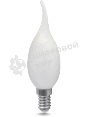 Лампа светодиодная филаментная Gauss Filament 5Вт цок.: E14 свеча 220B св. свеч. бел. теп. (упак.: 10 шт)