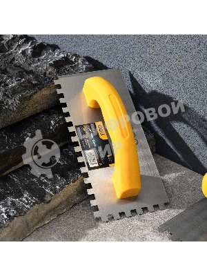 Кельма зубчатая прямоугольная Deli DL509310 230х100мм