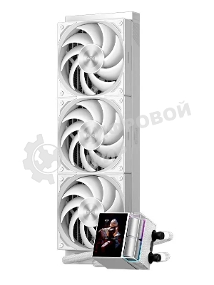 Система охлаждения Water Cooling System PCCooler DS360 Display WH (310W, 360мм, LED, белый, ARGb Pump/Fans: 3x120мм, 90.56CFM, 39.8dBA, 2500RPM/Pump height 65мм, 15dBA, 2600RPM, Rad thickness 27мм/S: 1851, 1700, 1200, 115X, AM5, AM4)