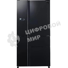 Холодильник Sharp SJWX99ABK черный четырехкамерный 423/227л морозилка снизу, No Frost, Side by Side