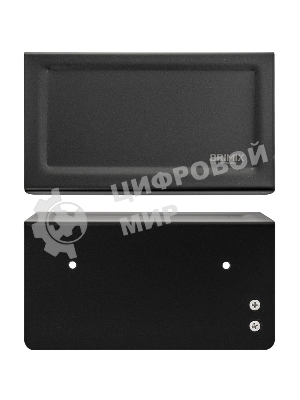 Держатель туалетной бумаги из нержавеющей стали BRIMIX 79920, антивандальный, с полочкой, квадратный профиль, черный.