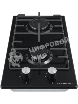 Газовая варочная панель Maunfeld EGHE.32.3EB/G, 2 конфорки, эмалированная сталь, черный