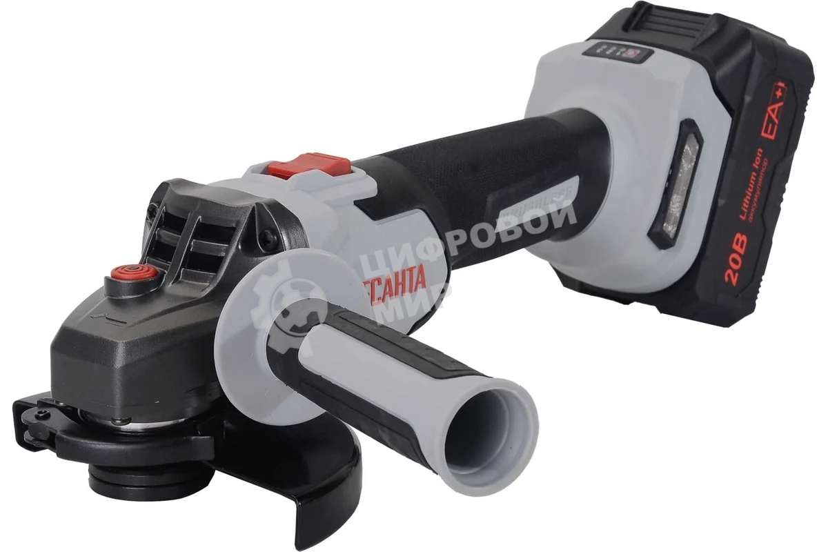 Углошлифовальная машина аккумуляторная Ресанта АУШМ-125/20Li-R (в комплекте 1 АКБ и ЗУ) ЕА+ в кейсе Ресанта