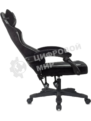 Кресло игровое Knight Wolf черный/серый крестов. пластик