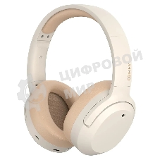 Беспроводные/проводные наушники Edifier W820NB Plus слоновая кость, полноразмерные, Bluetooth + USB-C, активное шумоподавление