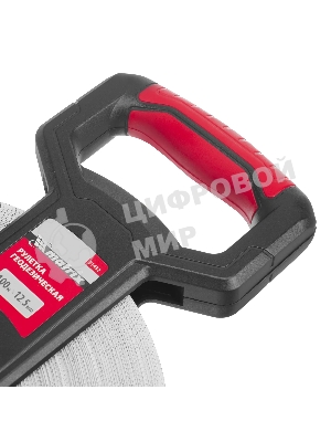 Рулетка геодезическая Matrix 100 м х 12,5 мм, открытый корпус, фиберглассовая лента