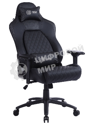 Кресло Cactus CS-CHR-130 черный, экокожа, подголовник