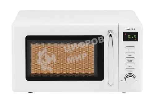 Микроволновая печь Harper HMW-20ST02 белый, 20 л, 700 Вт, переключатели - кнопки, поворотный механизм