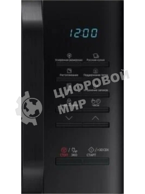 Микроволновая печь Samsung MS23K3513AS/BW серебристый/черный, 23 л, 800 Вт, переключатели - кнопки