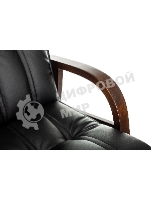 Кресло Бюрократ T-9932W-CF-Eco черный, экокожа