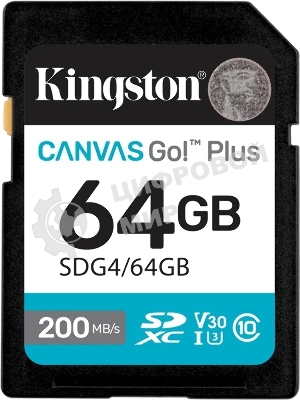 Флеш карта SDXC 64Gb Kingston SDG4/64Gb Canvas Go! Plus w/o adapter