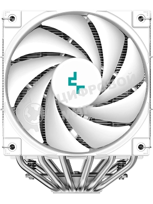 Кулер для процессора DEEPCOOL AK620 DIGITAL SE WH LGA20XX/1700/1200/115X/AM5/AM4 (9шт/кор, TDP 260W, PWM, DUAL Fan 120мм, 6 тепл. трубок, ARGb, белый) RET (R-AK620-WHADMN-GJD)