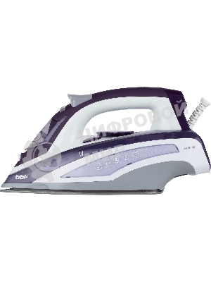Утюг BBK ISE-2404 фиолетовый, 2400 Вт, 40 г/мин, 140 г/мин, 440 мл