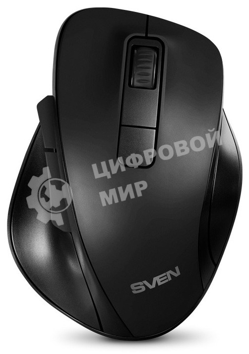 Мышь беспроводная SVEN RX-525SW черная (бесшумн. кл., 5+1кл. 600-1400DPI, Soft-touch, блист.)