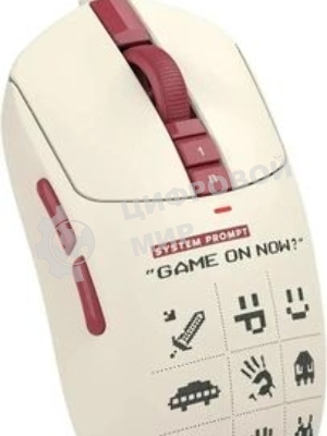 Мышь беспроводная/проводная A4Tech Bloody R72 Ultra Duo белый/красный/рисунок, 20000 dpi, USB Type-A/Type-C, радиоканал, кнопки-7