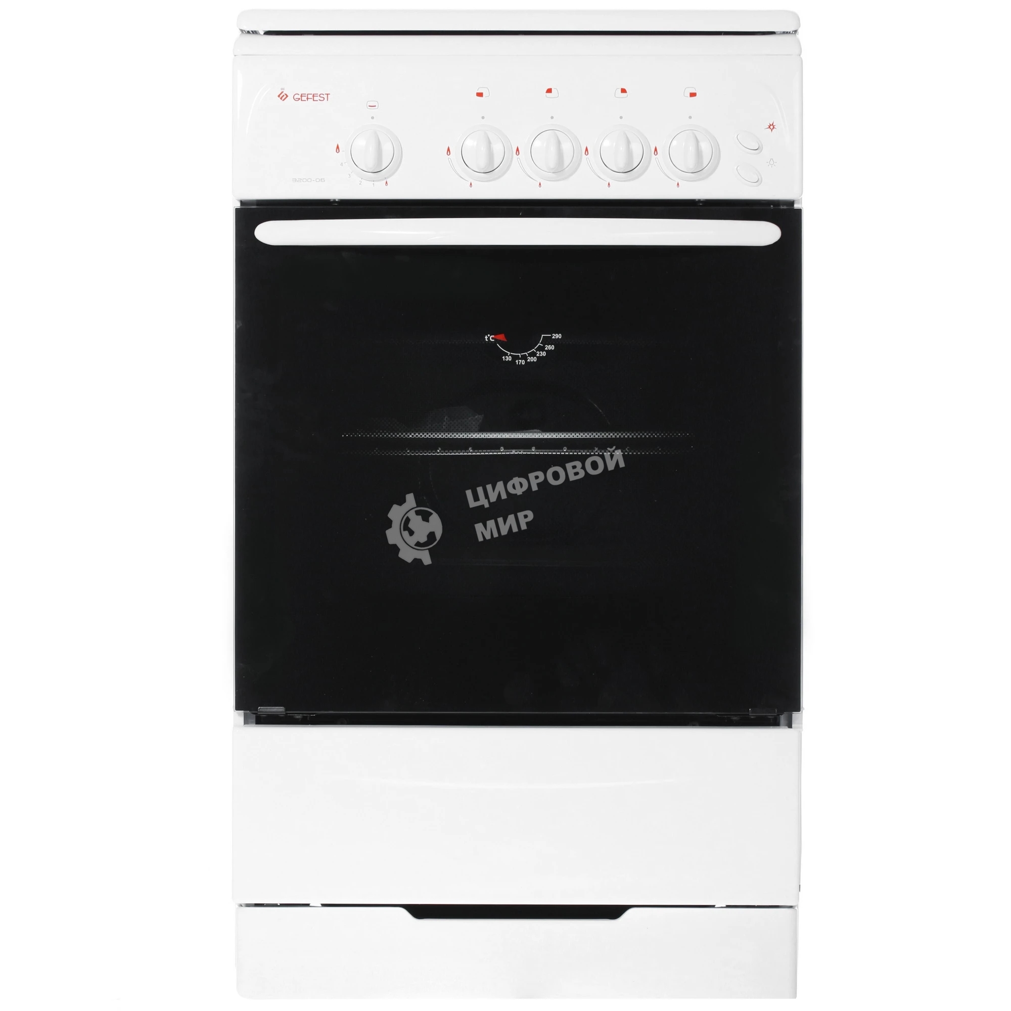 Плита газовая Gefest ПГ 3200-06 белый, конфорок 4 шт, духовка 42 л, 50 см x 85 см x 57 см