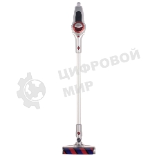Пылесос вертикальный Sharp ECSB72RS серебристый/красный, питание от аккумулятора, 95 Вт, уборка сухая, пылесборник 1 л, работа от АКБ max 36 мин