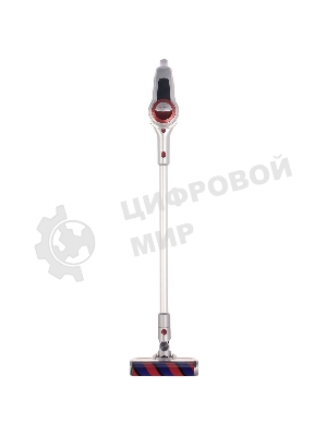 Пылесос вертикальный Sharp ECSB72RS серебристый/красный, питание от аккумулятора, 95 Вт, уборка сухая, пылесборник 1 л, работа от АКБ max 36 мин
