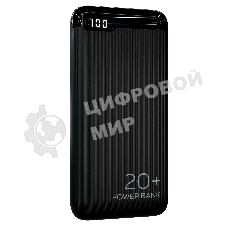 Портативный аккумулятор More choice (4620202550521) PB19-20 2USB 2.1A - 20000mAh черный