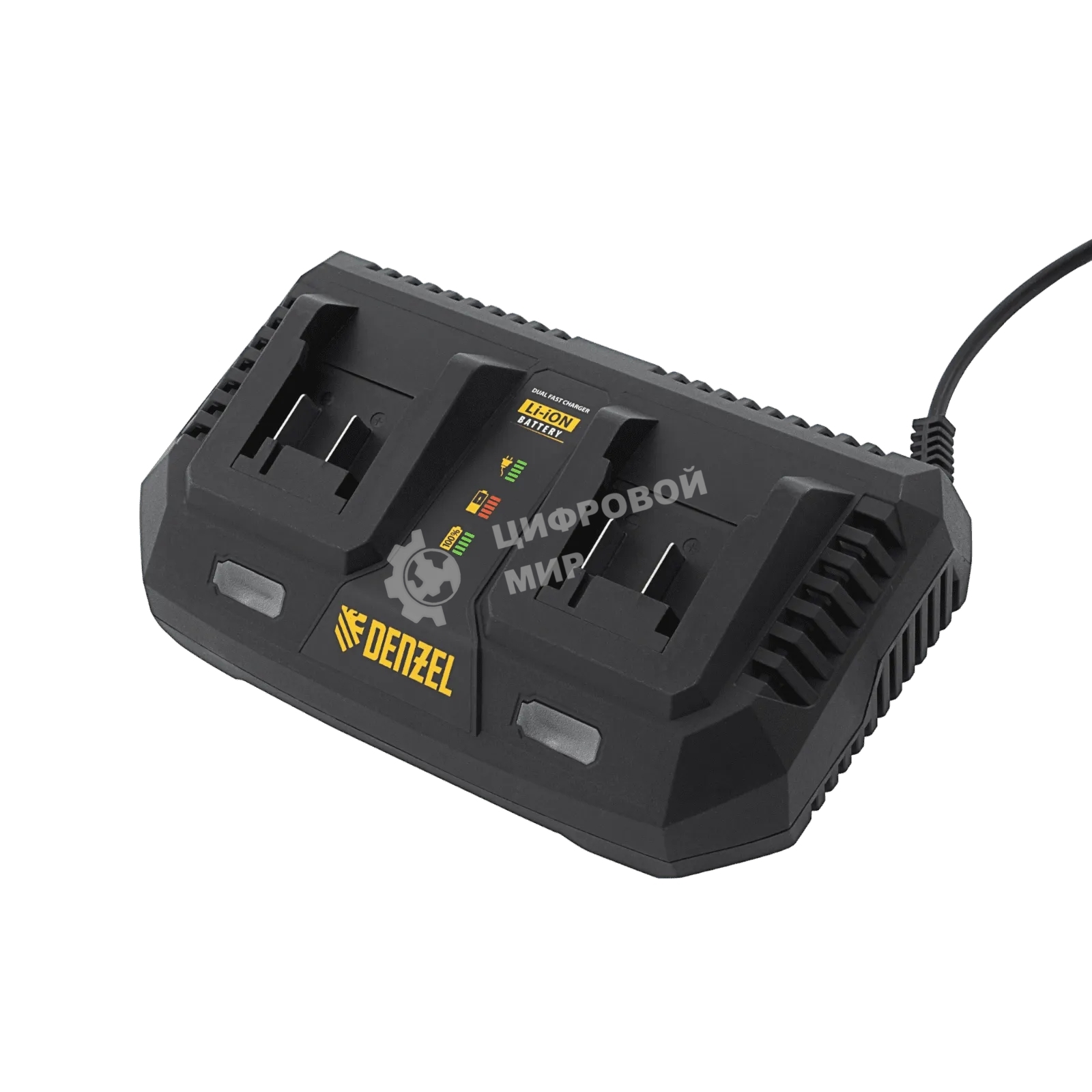 Устройство зарядное для аккумуляторов Denzel IBC-18-3.0-2, Li-Ion, 18В, 3,0 А, для двух батарей