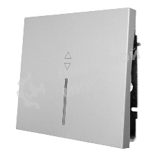 Выключатель проходной 1-кл. с индик. СП ZIMA IP20 10А безвинт. зажим серый матовый LEZARD 704-7488-114QC