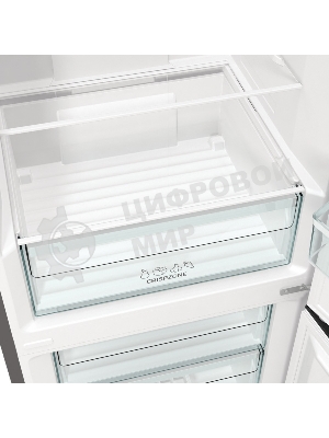 Холодильник Gorenje NRK6201ES4 серебристый двухкамерный 235/96 л морозилка снизу, No Frost