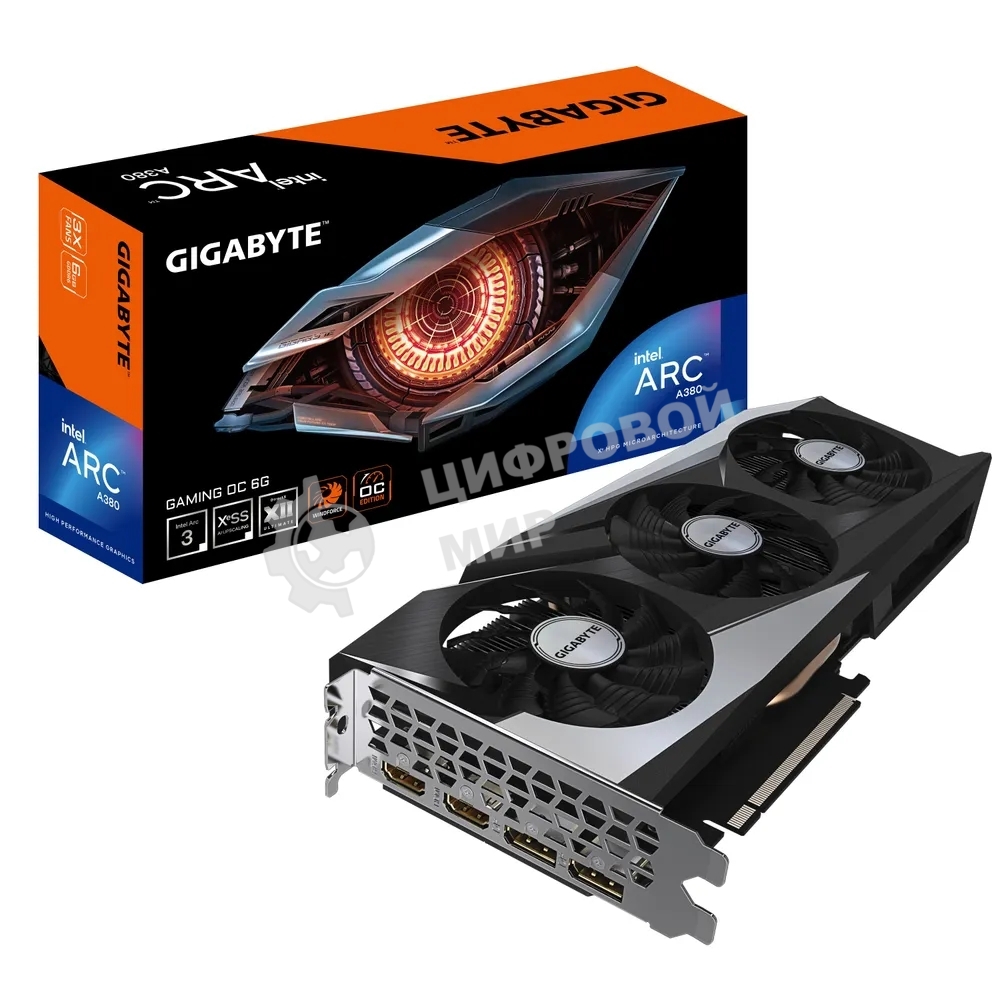 Видеокарта Gigabyte A380 GAMING OC GV-IA380GAMING OC-6GD