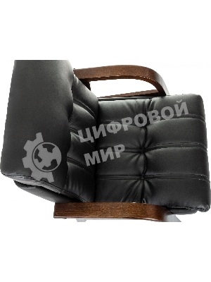 Кресло Бюрократ T-9932W-CF-Eco черный, экокожа