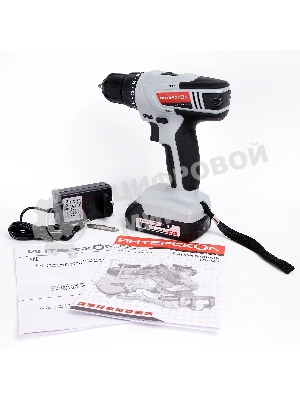 Дрель-шуруповерт ИНТЕРСКОЛ ДА-10/18ЭР 35 ПРОМО, 18 В, 2 Ач, 35 Нм, щеточный