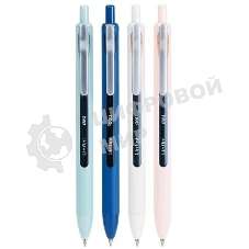 Ручка гелевая автоматическая Deli Linfini EG86-BL ассорти/ассорти, синие чернила, блистер с европодвесом, линия 0.5мм