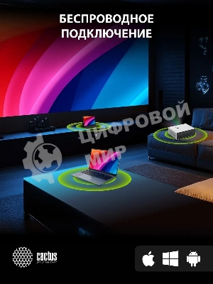 Проектор Cactus CS-C4.SG DLP 45600Lm (1920x1080) 800000:1 ресурс лампы:25000часов 1xUSB typeA 1xHDMI 6.8кг