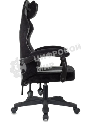 Кресло игровое Knight Wolf черный/серый крестов. пластик