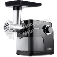 Мясорубка электрическая Hyundai HY-MG6491 черный, 1900 Вт, 2.0 кг/мин, реверс, защита от перегрузки, насадки - 10