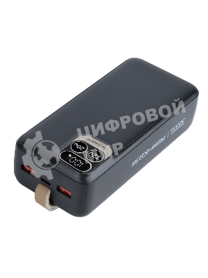 Портативный аккумулятор Perfeo Powerbank Atomic Age 30000 mAh/LED дисплей/PD + QC 3.0/Type-C/2 USB/Выход: 5A, max 22.5Wчерный (PF_E1478)