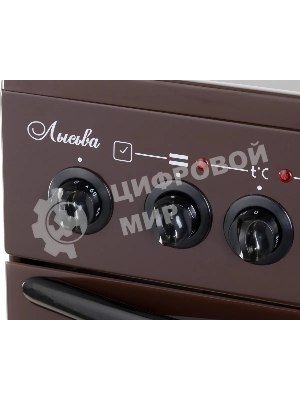 Плита электрическая Лысьва EF4006MK00 коричневый, конфорок 4 электрических, духовка 57 л, 50 см x 84 см x 60 см (без крышки)