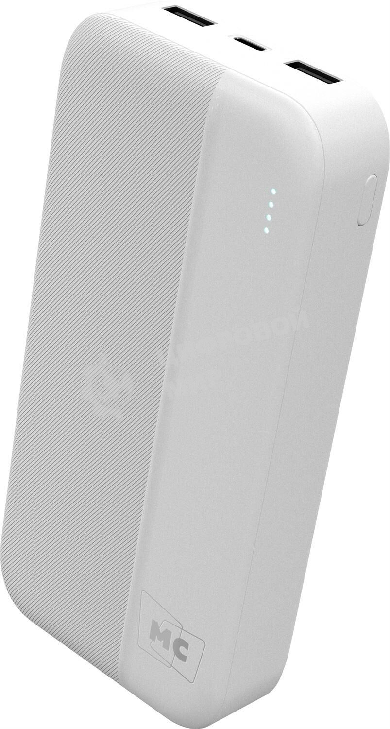 Портативный аккумулятор MORE CHOICE (4620202552938) PB25-20 20000mAh 2USB+Type-C+1micro USB 2.0A, белый