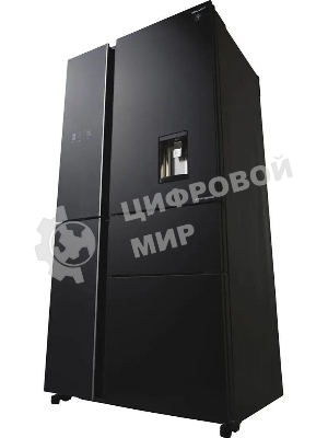 Холодильник Sharp SJWX99ABK черный четырехкамерный 423/227л морозилка снизу, No Frost, Side by Side