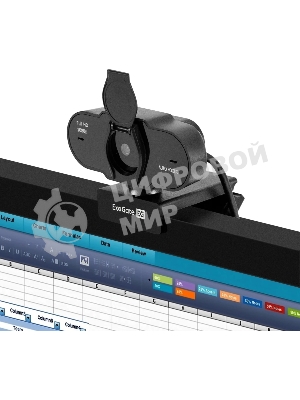 Веб-камера ExeGate BlackView C931 1920x1080, 30 кадр/с, USB Type-A, микрофон (шумоподавление), автоматическая фокусировка, шторка приватности, универсальное крепление, штатив в комплекте