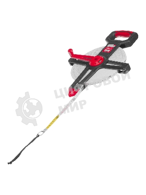 Рулетка геодезическая Matrix 100 м х 12,5 мм, открытый корпус, фиберглассовая лента