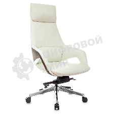Кресло Бюрократ DAO-2 белый, кожа, подголовник