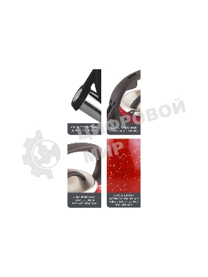 Чайник для плиты из нерж стали со свистком MALLONY 