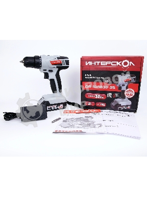 Дрель-шуруповерт ИНТЕРСКОЛ ДА-10/18ЭР 35 ПРОМО, 18 В, 2 Ач, 35 Нм, щеточный