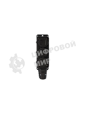 Розетка штепсельная Rexant трехместная, влагозащищенная, с/з, 16 А, IP54, каучук