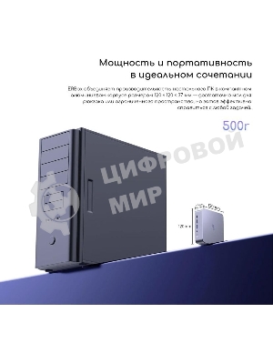 Неттоп Acer Gadget E10 ERBox Ryzen 7 8745HS (3.8) 16Gb SSD512Gb UHDG Windows 11 Pro 2xGbitEth WiFi BT 120W черный (1747236)